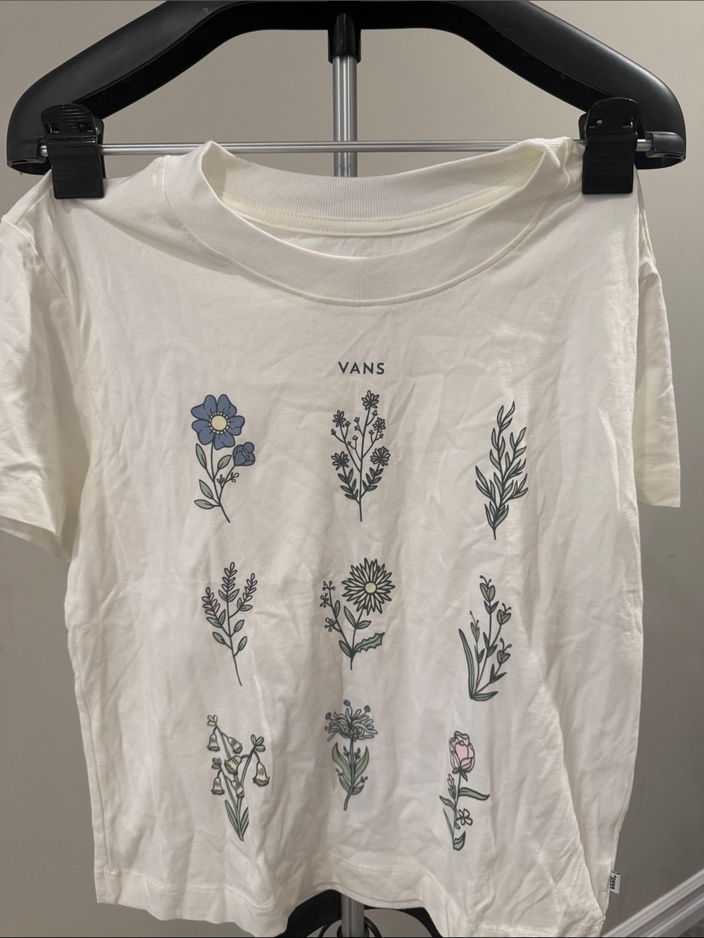 Vans White Floral Row Graphic Tee
